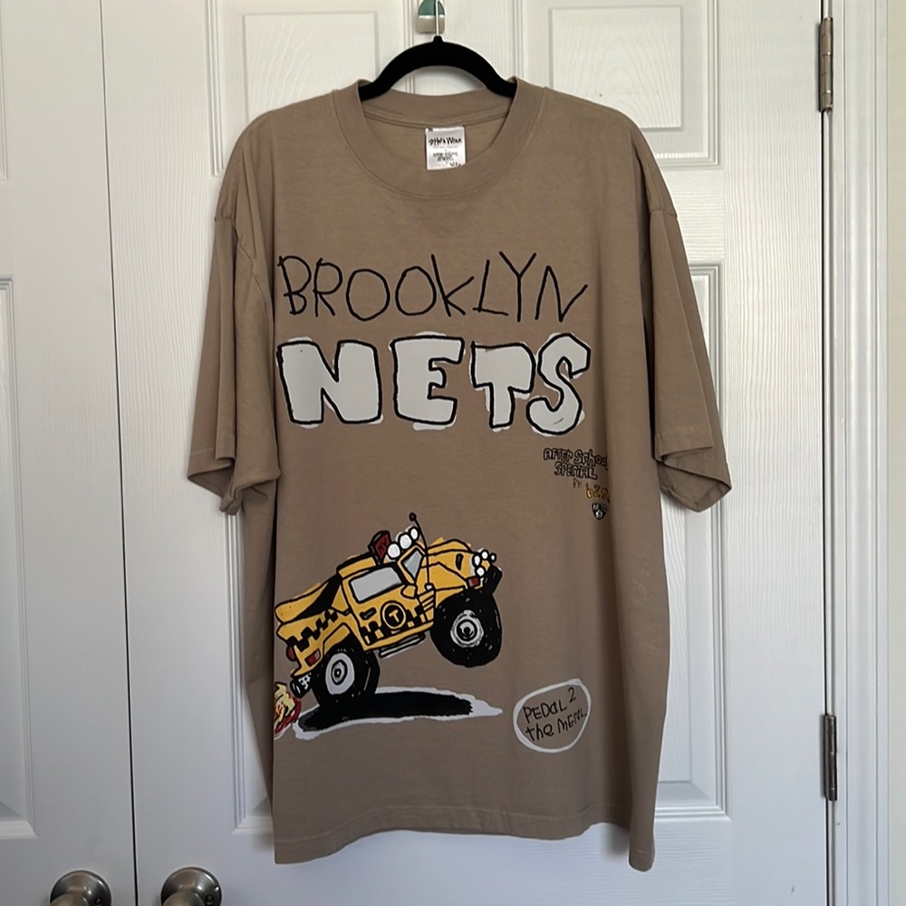 BROOKLYN NETS SHAKA WEAR TEE - KHAKI - SIZE XL